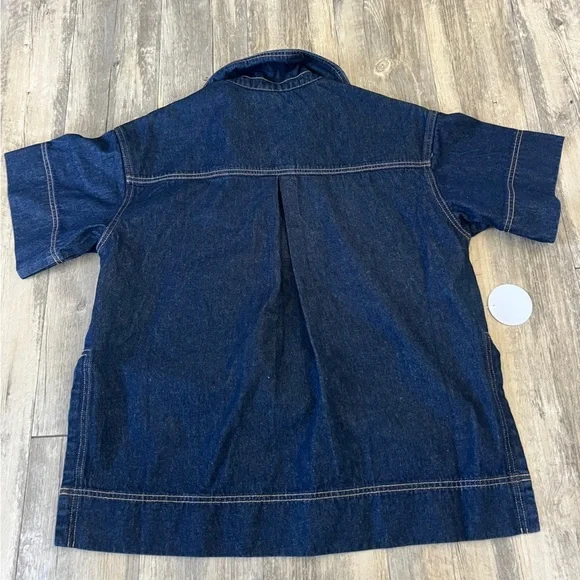 Shona Joy Rita High Waisted Flare Short and Rita Pullover Top Denim Indigo - Picture 7 of 15